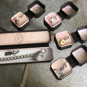 Silver Juicy Couture Charm Bracelet with 4 Charms